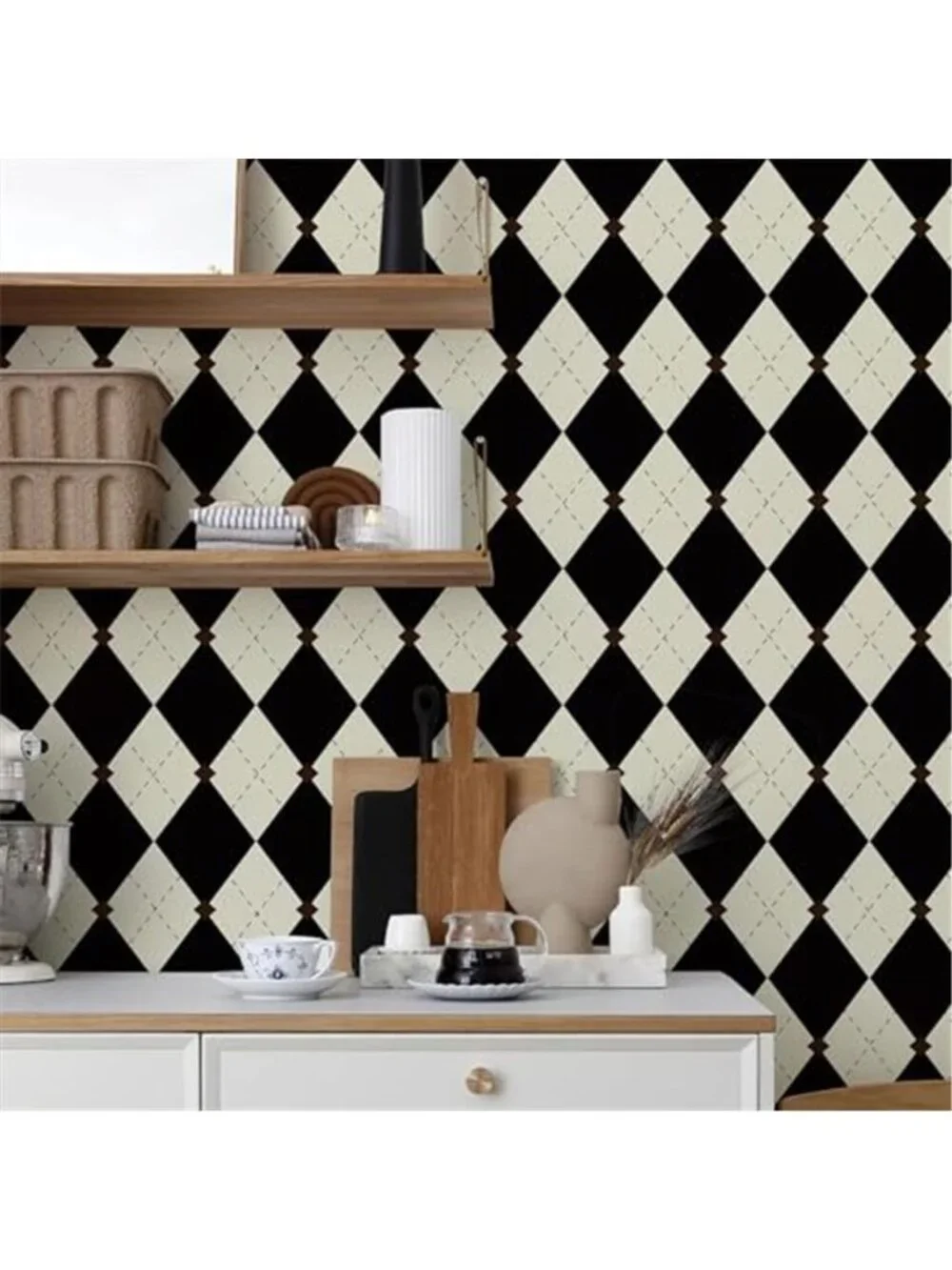 Peel Stick Plaid Wallpaper Removable Contact Paper Vintage Self Adhesive Decor